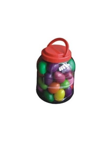 MARACAS HUEVO EN CUBO PLASTICO