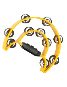 PANDERETA MEDIA LUNA DOBLE AMARILLO