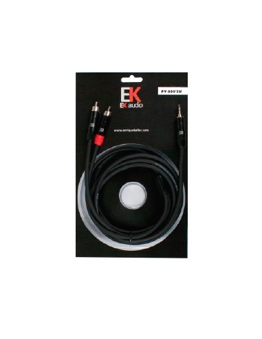CABLES EK MINI JACK - RCA 1.5 METROS