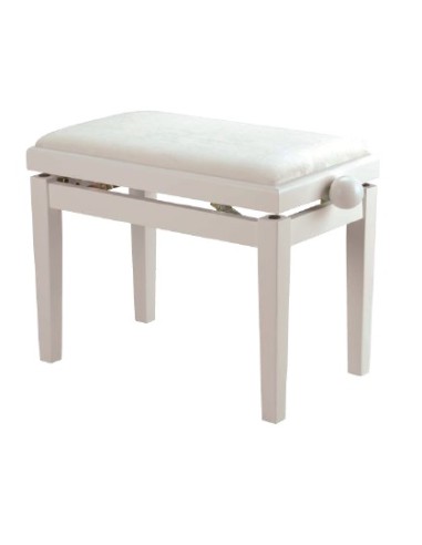 BANQUETA REGULABLE PARA PIANO BLANCO MATE BANQUETA REGULABLE PARA PIANO BLANCO MATE