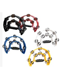 PANDERETA MEDIA LUNA DOBLE NEGRA TW20BK