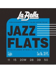 JUEGO DE CUERDAS PARA GUITARRA ELÉCTRICA LA BELLA JAZZ FLATS LIGHT