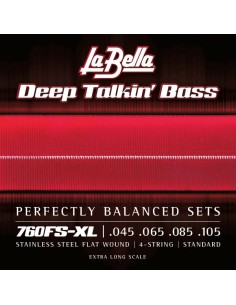 JUEGO DE CUERDAS PARA BAJO ELÉCTRICO DEEP TALKIN´EXTRA LONG SCALE 45-105