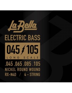 JUEGO DE CUERDAS LA BELLA PARA BAJO ELÉCTRICO RXN4D NICKEL 45-105