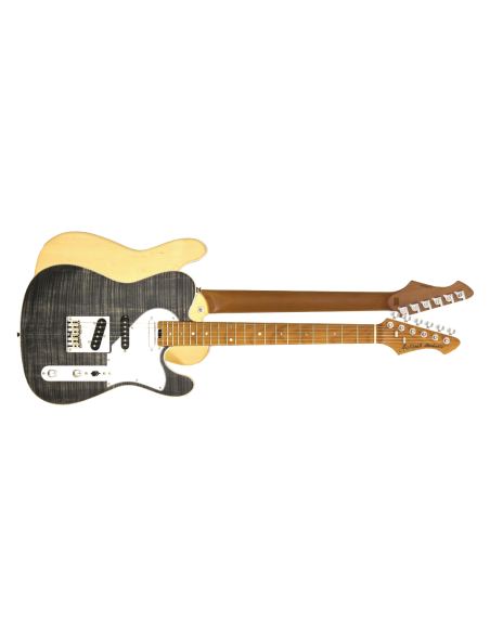 GUITARRA ELÉCTRICA ARIA TC 615-MK2-NASHVILLE NEGRO DIAMANTE TRANSLÚCIDO