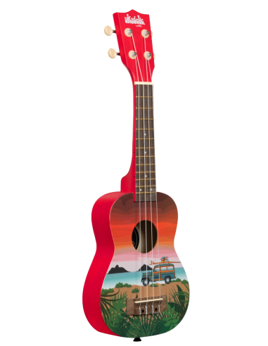 UKELELE SOPRANO SERIE UKADELIC GRAPHIC TOP SURF