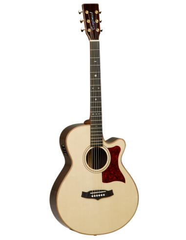 GUITARRA ACÚSTICA TANGLEWOOD SUPER FOLK CON CUTAWAY TW45RVSE SERIE HERITAGE