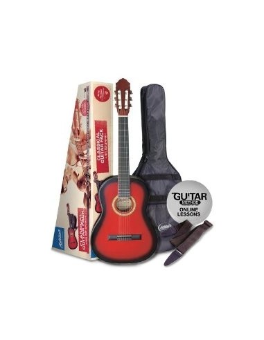 SPCG44TRB PACK DE GUITARRA CLASICA ASHTON 4/4  ROJO SUNBURST