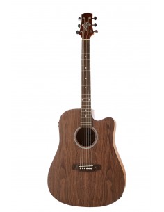 D26EQBW - GUITARRA ELECTROACUSTICA ASHTON ACABADO SATIN BLACK WALNUT WITH EQ