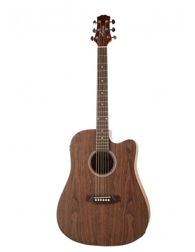 D26EQBW - GUITARRA ELECTROACUSTICA ASHTON ACABADO SATIN BLACK WALNUT WITH EQ