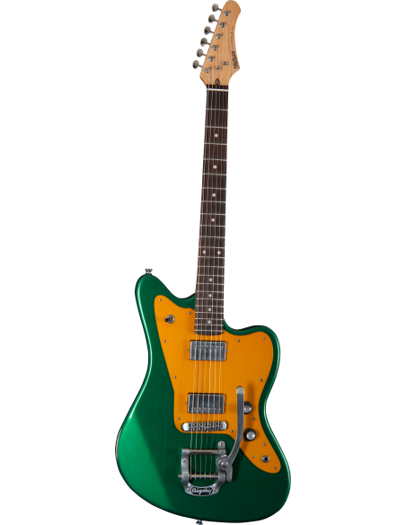JAZPOLE-CGM-BIGSBY - GUITARRA ELECTRICA MAYBACH TIPO JAZZMASTER CANDY GREEN METALLIC CON BIGSBY AGED CITES 17CZ027200