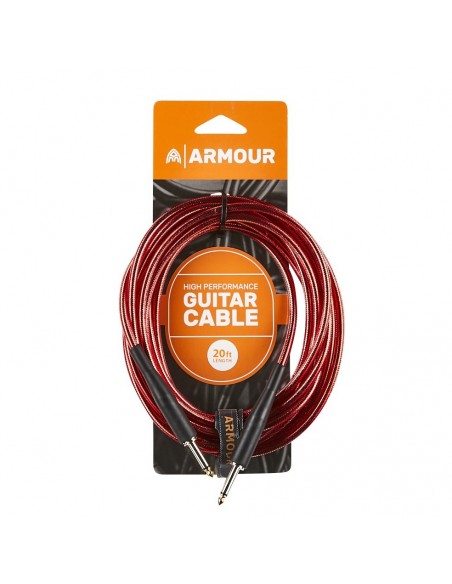 GC20R CABLE JACK - JACK 6M ROJO TRANSPARENTE  ASHTON
