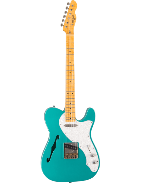 TEXONIAN-TL-TEAL-GM - GUITARRA ELECTRICA MAYBACH TIPO TELE THINLINE TEAL GREEN METALLIC
