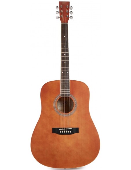 SD104BR - GUITARRA ACÚSTICA SX COLOR MARRON