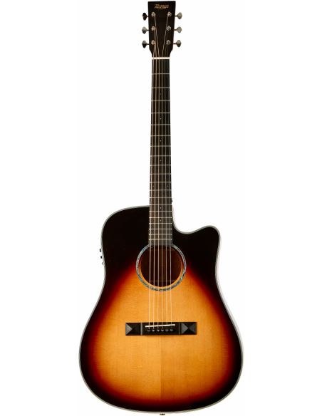 THE TASMAN TA300-CE DREADNOUGHT CUTAWAY ELECTRO-ACUSTICA FISHMAN SONITONE GT2 , PREMIUM HARD CASE