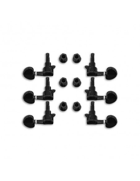 Clavijero Acustica/Eléctrica Luthier J03BK Negro 3+3