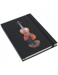 Libreta Notas Dibujo Violín Agifty N-1028 Negra