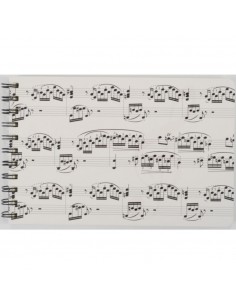 Bloc 1/4 Música Tapa Partituras Agifty N-1031 Blanco Apaisado