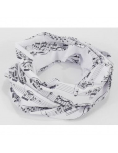 Bufanda Lazo Partituras Agifty S-7003 Blanca