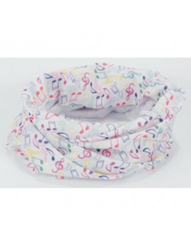 Bufanda Lazo Notas Agifty S-7007 Blanca