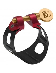 Abrazadera Saxo Soprano BG Dúo Lacada Negro LDSB