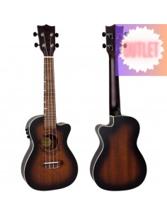 Ukelele Concert Flight DUC-380CEQ Gemstone Electroacustico Amber