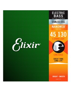 Juego 5 Cuerdas Bajo Elixir Stainless Steel 14777 (45-130)