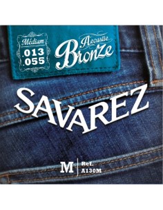 Juego Cuerdas Guitarra Acústica Savarez A130M Bronze 013-055