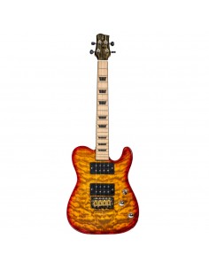 Ukelele Tenor Bones BT-4TA Ámbar Transparente Eléctrico