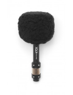 BOOM Beater, Black Fleece over High Density Felt Cylinder on Black Shaft (Daru Jones Signature Model)