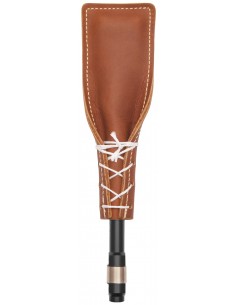 LEATHER SLAP Beater, Heavy Nylon Brush, Leather over Blade Brush, Heavy (for bass drum or cajon)