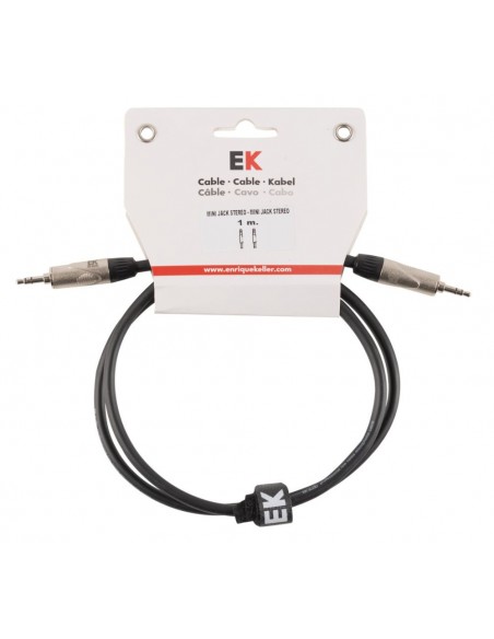 CABLE EK AUDIO MINI JACK STEREO - MINI JACK STEREO METÁLICO 1 M