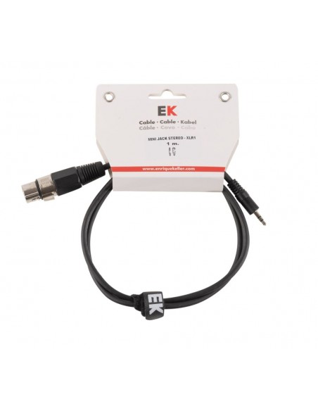 CABLE EK AUDIO MINI JACK STEREO-XLR HEMBRA 1M