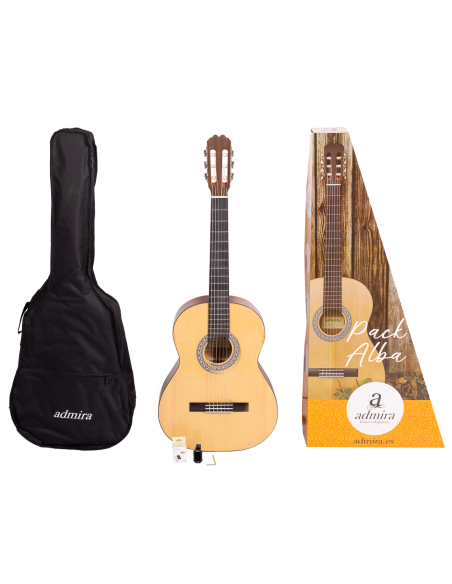 PACK DE GUITARRA CLÁSICA ADMIRA ALBA 3/4 SERIE INICIACIÓN