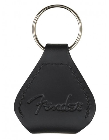 Llavero porta púas Fender cuero negro