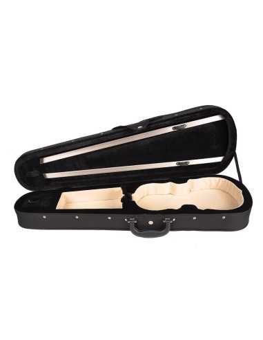 Estuche violín 1/2 Leonardo forma negro YKK