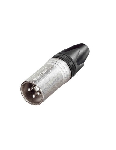 xlr plug, male, 3-pole, silver...