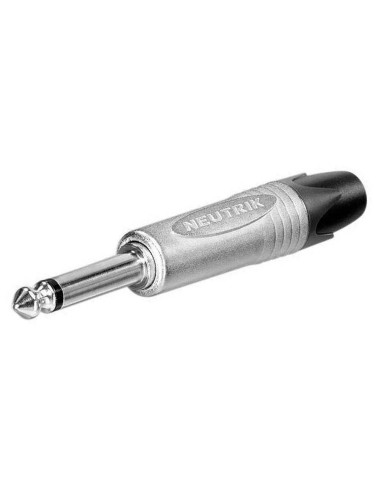 jack plug, 6,3 mm, 2-pole, nickel...