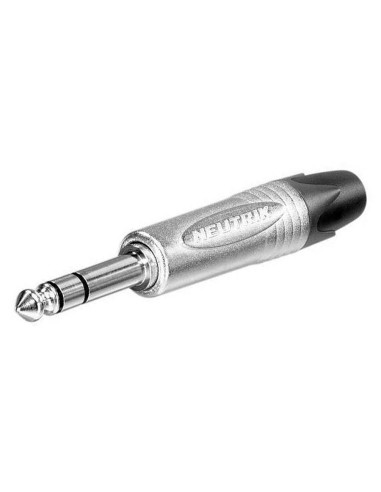 jack plug, 6,3 mm, 3-pole, nickel...