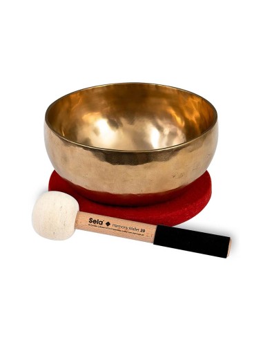 brass singing bowl 19cm, with mallet...
