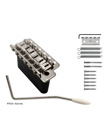 tremolo, pitch 10,8mm, with screws, zinc block, ni