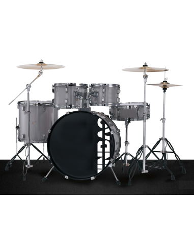 BATERÍA JINBAO BOMBO DE 22" GRIS OSCURO