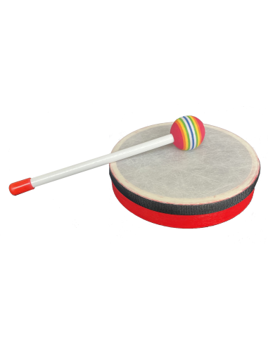 PANDERO RITMO CON MAZA DE 15 CMS