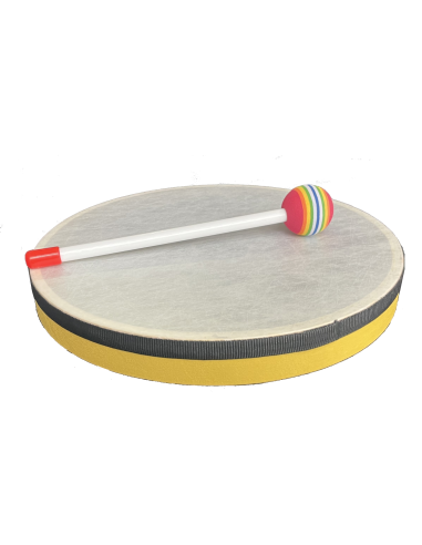 PANDERO RITMO CON MAZA DE 25 CMS